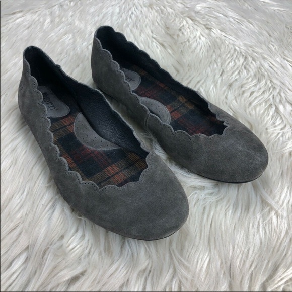 Born Gray Suede Allie Scallop Edge Flats - Picture 8 of 8